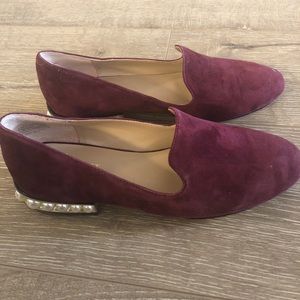 Nine West Smokey flats with pearl detail